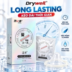 Bao cao su DryWell Long Lasting kéo dài thời gian hộp 12 chiếc