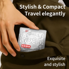 Bao cao su Drywell Naked Granule – Nhám toàn thân, nhiều gel – Hộp 6 cái