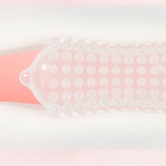 Bao cao su Drywell Naked Granule – Nhám toàn thân, nhiều gel – Hộp 6 cái