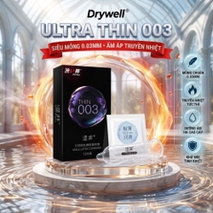 Bao cao su DryWell Ultra Thin 003 siêu mỏng hộp 12 chiếc