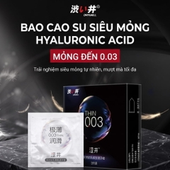 Bao cao su DryWell Ultra Thin 003 siêu mỏng hộp 3 chiếc
