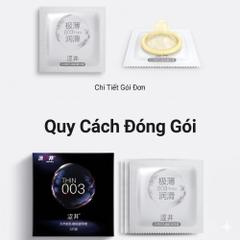 Bao cao su DryWell Ultra Thin 003 siêu mỏng hộp 3 chiếc