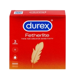 Bao cao su Durex Fetherlite siêu mỏng hộp 3 chiếc