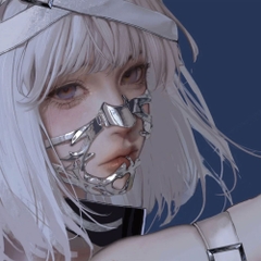 BDSM Mặt nạ mũi A + cằm Cyberpunk inox bạo dâm chính hãng