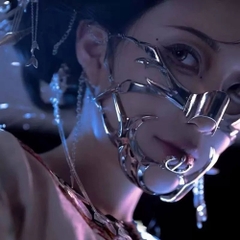 BDSM Mặt nạ mũi A + cằm Cyberpunk inox bạo dâm chính hãng