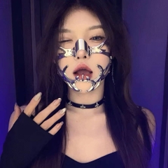 BDSM Mặt nạ mũi A + cằm Cyberpunk inox bạo dâm chính hãng
