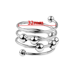 BDSM Vòng bi inox xoắn ốc bạo dâm chính hãng