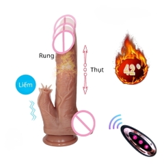 Dương vật giả hít tường đa năng Muha Man Root Plus remote