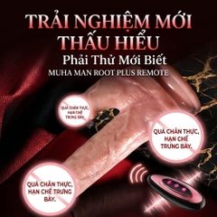 Dương vật giả hít tường đa năng Muha Man Root Plus remote