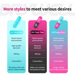 Bao cao su DryWell PU 001 Numbness Orgasm – Siêu mỏng 001 tăng cảm giác nữ – Hộp 6 viên