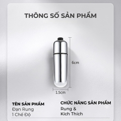 Đạn rung inox 1 chế độ