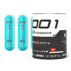 Bao cao su DryWell PU 001 Nude & Thin – Siêu mỏng 001 chân thật – Hộp 6 viên