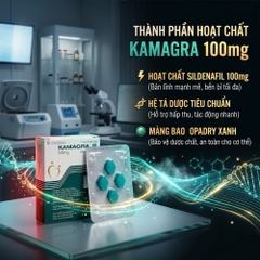 Viên uống cương dương Kamagra 100mg hộp 4 viên