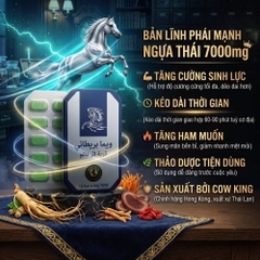 Viên uống cương dương Ngựa Thái 7000mg hộp 10 viên