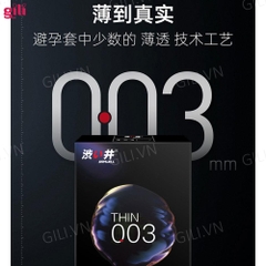 Bao cao su Drywell Ultra Thin 003 hộp 12 chiếc siêu mỏng chính hãng