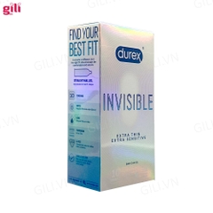 Bao cao su siêu mỏng Durex Invisible hộp 10 chiếc chính hãng