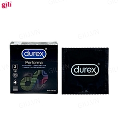 Bao cao su Durex Performa hộp 3 chiếc kéo dài thời gian chính hãng