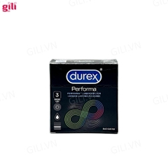 Bao cao su Durex Performa hộp 3 chiếc kéo dài thời gian chính hãng