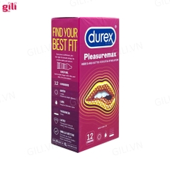 Bao cao su Durex Pleasuremax hộp 12 chiếc tăng khoái cảm chính hãng