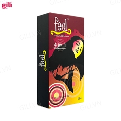 Bao cao su Feel Euphoria 4in1 hộp 12 chiếc kéo dài thời gian chính hãng