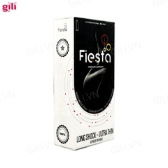 Bao cao su Fiesta Long Shock Ultra Thin hộp 12 chiếc kéo dài thời gian chính hãng