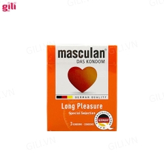 Bao cao su Masculan Long Pleasure hộp 3 chiếc kéo dài thời gian chính hãng