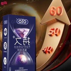 Bao cao su Olo Performa+++ Tím hộp 10 chiếc siêu trơn kéo dài thời gian chính hãng