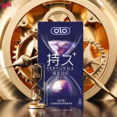 Bao cao su Olo Performa+++ Tím hộp 10 chiếc siêu trơn kéo dài thời gian chính hãng