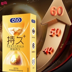 Bao cao su Olo Performa Vàng hộp 10 chiếc kéo dài thời gian chính hãng