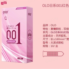 Bao cao su Olo Superior Hồng Nhám hộp 10 chiếc siêu mỏng chính hãng
