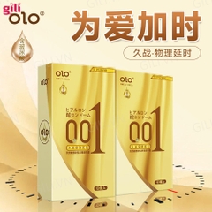 Bao cao su Olo Superior Vàng Gân hộp 10 chiếc kéo dài thời gian chính hãng