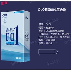 Bao cao su Olo Superior Xanh Siêu Trơn 001 hộp 10 siêu mỏng chính hãng