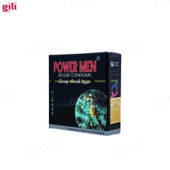 Bao cao su Powermen Cá Ngựa hộp 3 chiếc kéo dài thời gian chính hãng