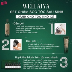 Bộ gội xả Hà Thủ Ô Weilaiya Zingiber 400ml + 250ml chính hãng