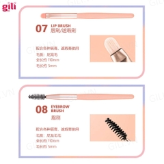 Bộ cọ trang điểm cá nhân 8 cây kèm bao da 70gr chính hãng