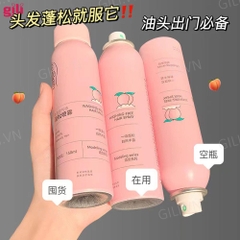 Dầu gội khô Luckyfine Washing Free Hair Spray Hồng 150ml chính hãng