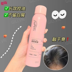 Dầu gội khô Luckyfine Washing Free Hair Spray Hồng 150ml chính hãng