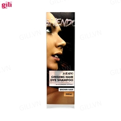 Dầu gội Shendo Ginseng Hair Dye Shampoo Brown Hair 250ml chính hãng