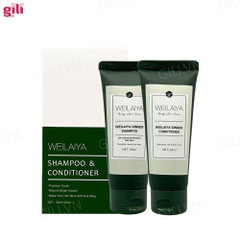 Bộ gội xả Gừng Trắng Weilaiya Ginger 20ml + 20ml chính hãng