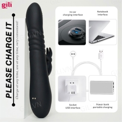 Dương vật giả Boqi Rabbit BQ587 đa năng chính hãng