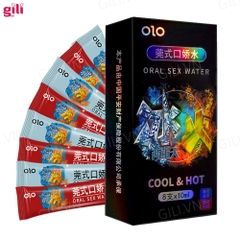 Nước Olo Oral Sex Băng Hoả hộp 8 gói 10ml tăng khoái cảm chính hãng