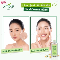 Nước hoa hồng Simple Soothing Facial chai 200ml chính hãng