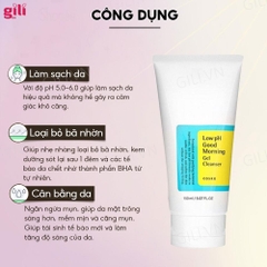 Sữa rửa mặt Cosrx Low pH Good Morning Gel Cleanser 150ml chính hãng