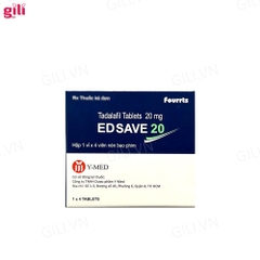 Tăng cường sinh lý nam Ed Save 20mg hộp 4 viên chính hãng