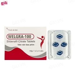 Tăng cường sinh lý nam Welgra 100mg hộp 4 viên chính hãng