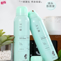 Dầu gội khô Luckyfine Washing Free Hair Spray Xanh 150ml chính hãng