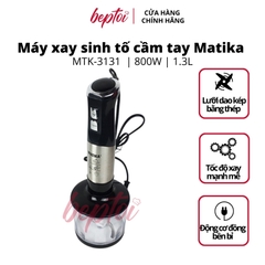 Máy xay sinh tố Cầm Tay / Máy Xay Đa Năng Công Suất Lớn 800W Matika MTK-3131 / Cối Nhựa - Dao Thép Không Gỉ