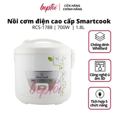 Nồi cơm điện cao cấp Smartcook 1.8L, nồi cơm điện nắp gài Smartcook RCS-1788