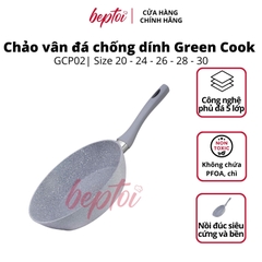 Chảo chống dính đáy từ vân đá Greencook, chảo chống dính bếp từ Green Cook GCP02