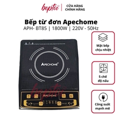 Bếp từ đơn Apechome công suất 1800W, bếp điện từ mặt kính chịu lực APH-BT85 (Tặng Kèm Nồi Lẩu)